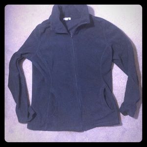 Grey full zip fleece size large